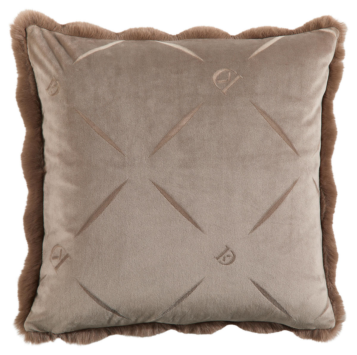 FELLKISSENBEZUG PONPON 48/48 cm  - Beige, KONVENTIONELL, Textil (48/48cm) - Dieter Knoll