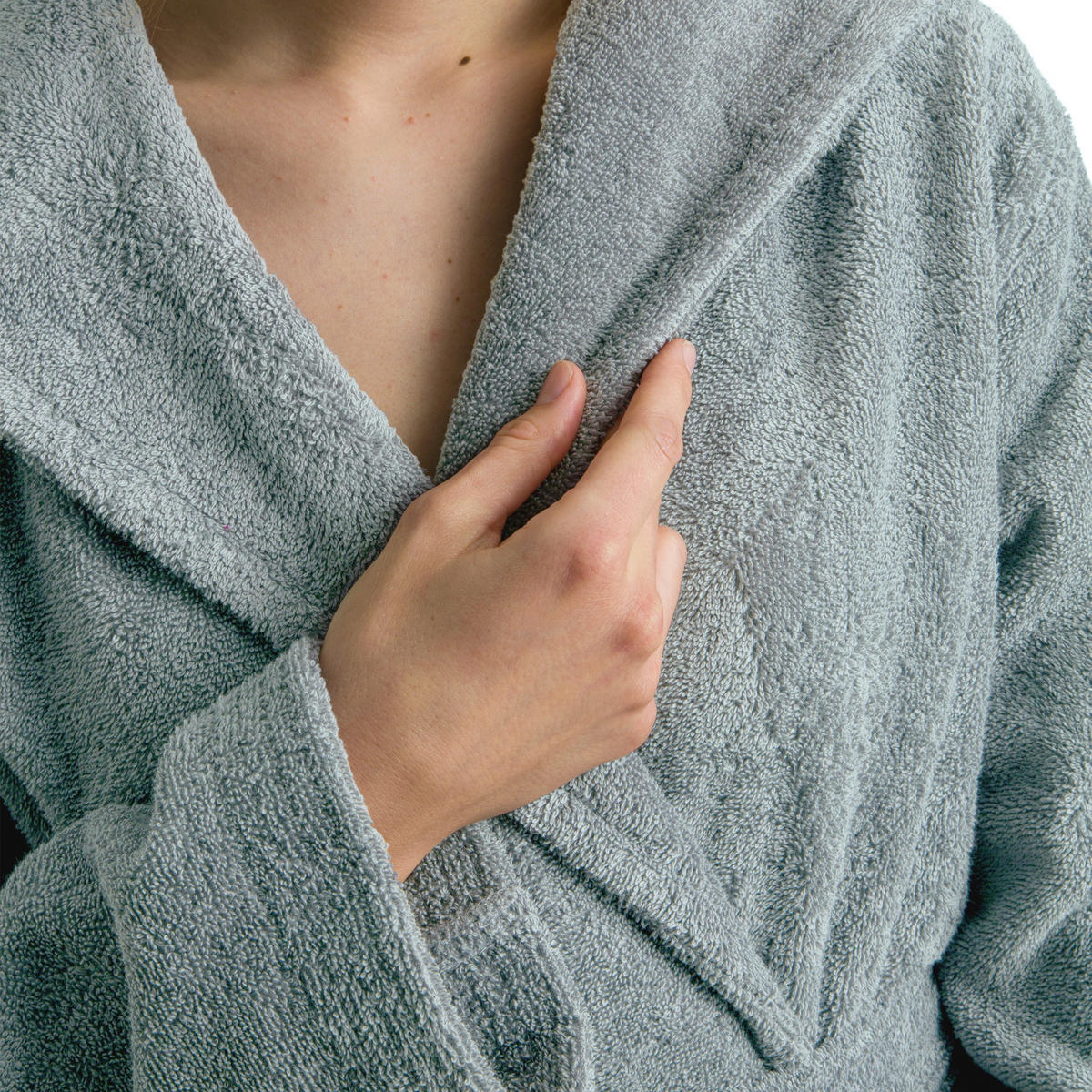 BADEMANTEL S Unisex  - Mintgrün, Basics, Textil (Snull) - Moeve