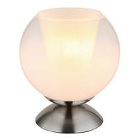 TISCHLEUCHTE BARRY 18/19 cm  - Klar/Chromfarben, Basics, Glas/Kunststoff (18/19cm) - Globo