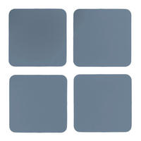 GLASUNTERSETZER  - Petrol, Basics, Leder (10/10/0.2cm)