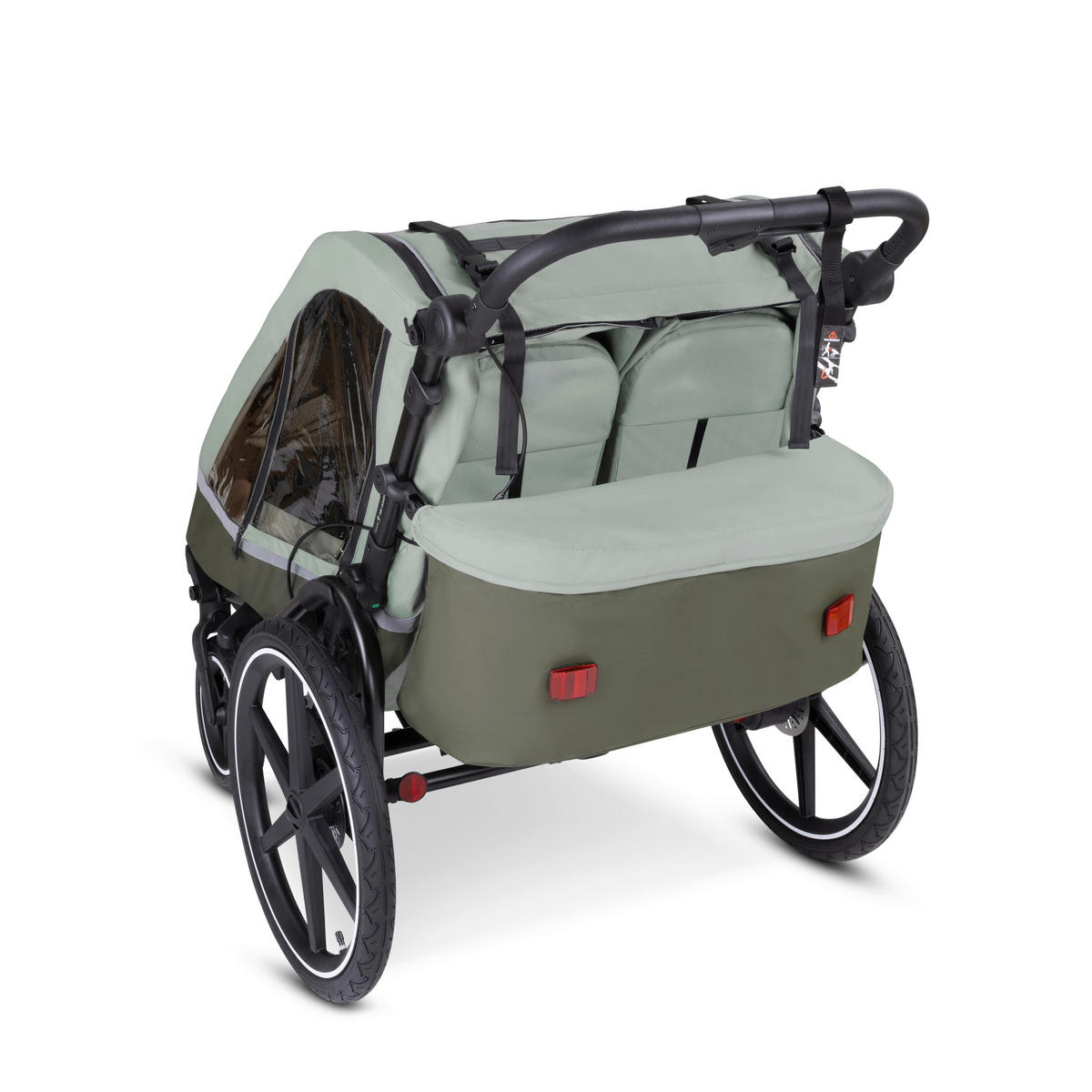 FAHRRADANHÄNGER   Tour 2  - Salbeigrün, Basics, Textil (81/53/56cm) - ABC Design