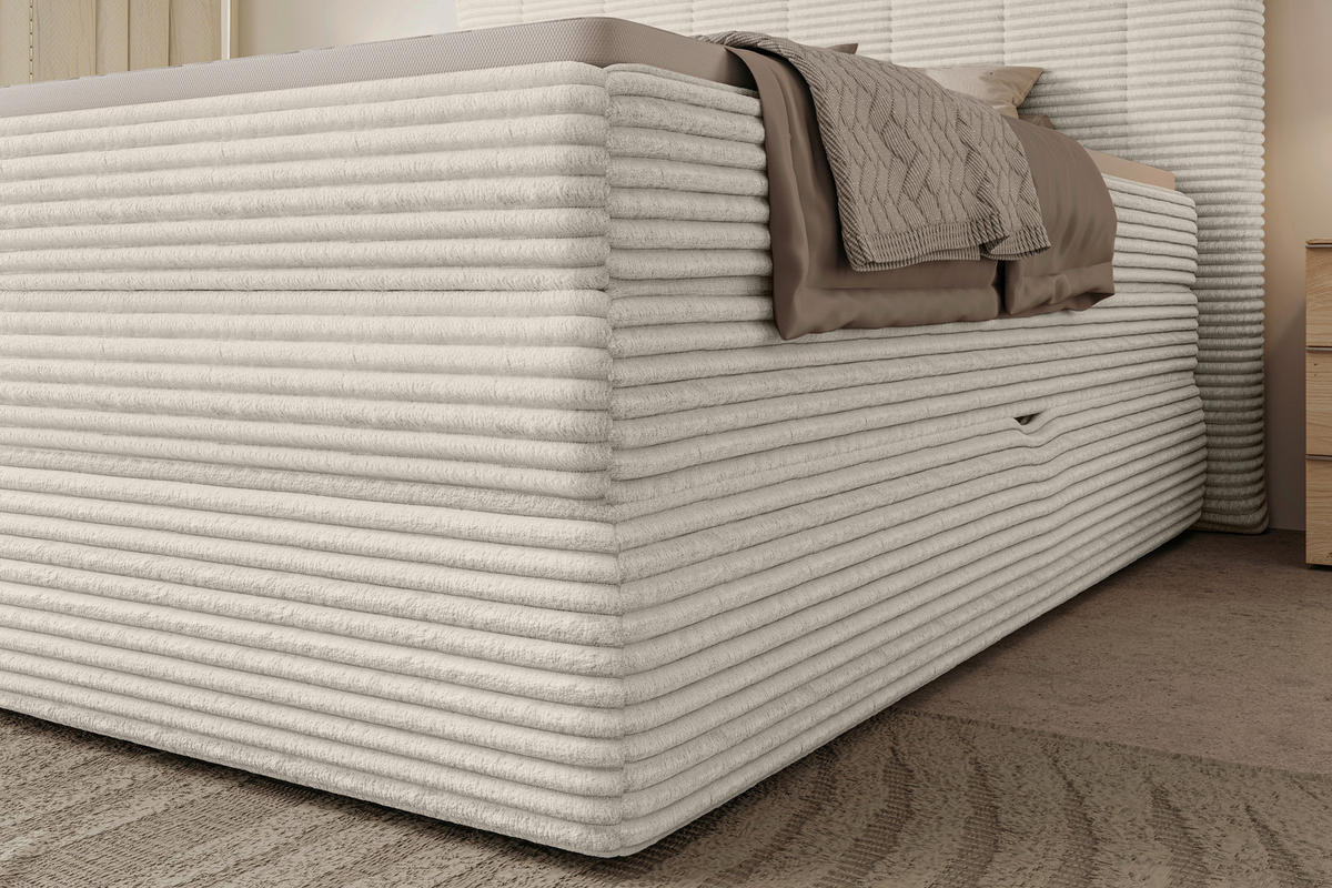 POSTEL BOXSPRING, 180/200 cm, béžová - černá/béžová, Moderní, textil/plast (180/200cm) - Esposa