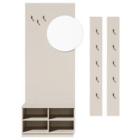 GARDEROBE 5-teilig  in 170/205/40 cm  - Kaschmir, Design, Glas/Holzwerkstoff (170/205/40cm) - Carryhome