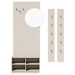 GARDEROBE 5-teilig  in 170/205/40 cm  - Kaschmir, Design, Glas/Holzwerkstoff (170/205/40cm) - Carryhome