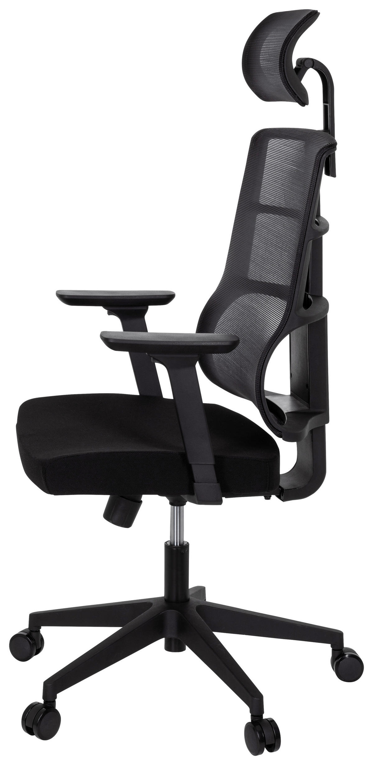 DREHSTUHL  in Netzbespannung, Flachgewebe Schwarz  - Schwarz, MODERN, Kunststoff/Textil (64/138/62cm) - MID.YOU