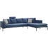 WOHNLANDSCHAFT in Textil Blau - Blau/Schwarz, Design, Textil/Metall (319/230cm) WOHNLANDSCHAFT in Textil Blau - Blau/Schwarz, Design, Textil/Metall (319/230cm)