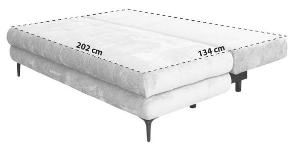 SCHLAFSOFA  mit Liegefunktion, Schlafen auf Sitzhöhe, Rücken echt Chenille Mokka  - Schwarz/Mokka, KONVENTIONELL, Textil/Metall (203/94/96cm) - Carryhome