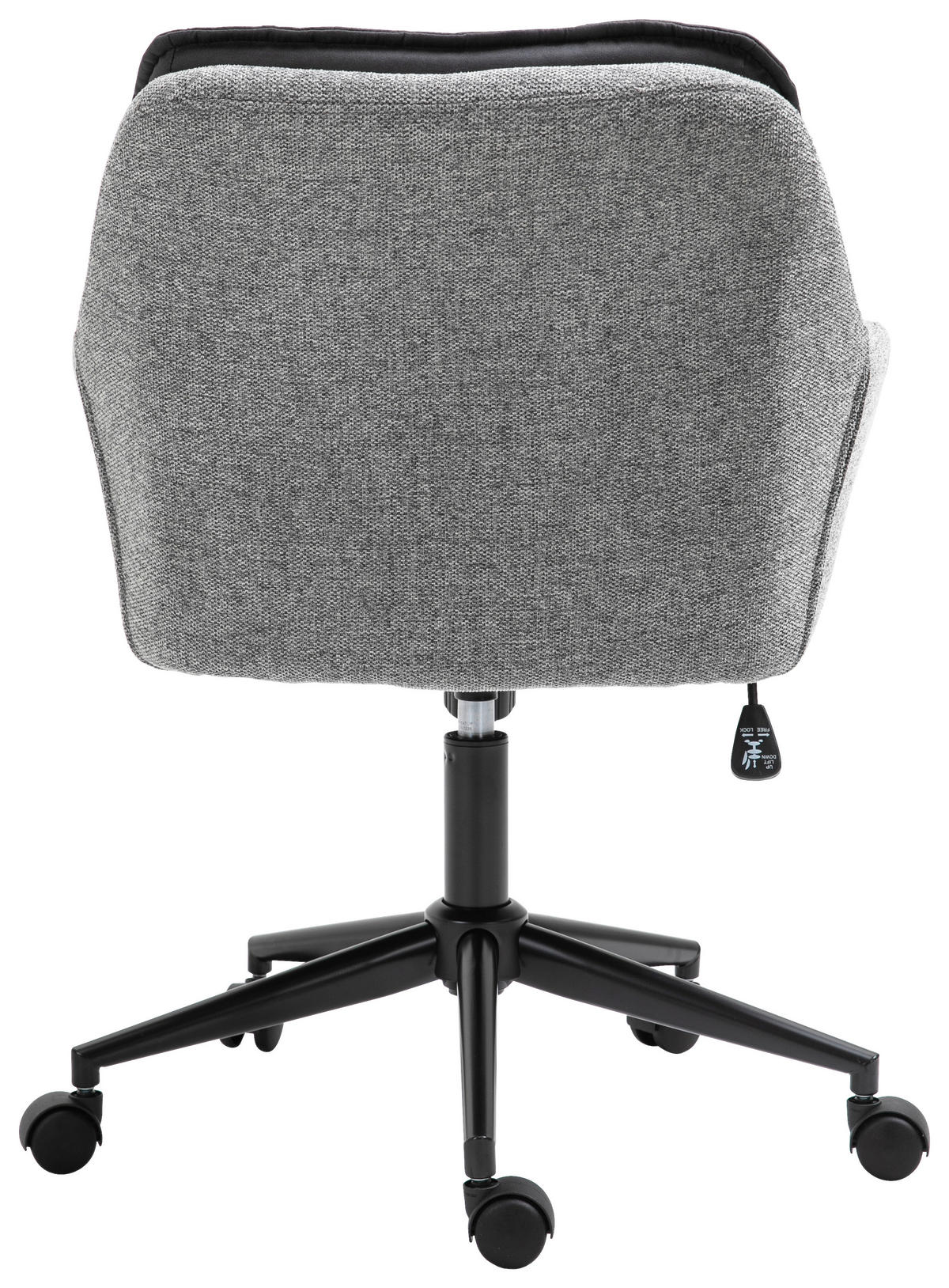 DREHSTUHL Webstoff Grau  - Schwarz/Grau, MODERN, Kunststoff/Textil (64/92/62cm) - MID.YOU