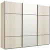 SCHWEBETÜRENSCHRANK in Champagner  - Champagner/Schwarz, Konventionell, Glas/Holzwerkstoff (271/223/68cm) - Novel