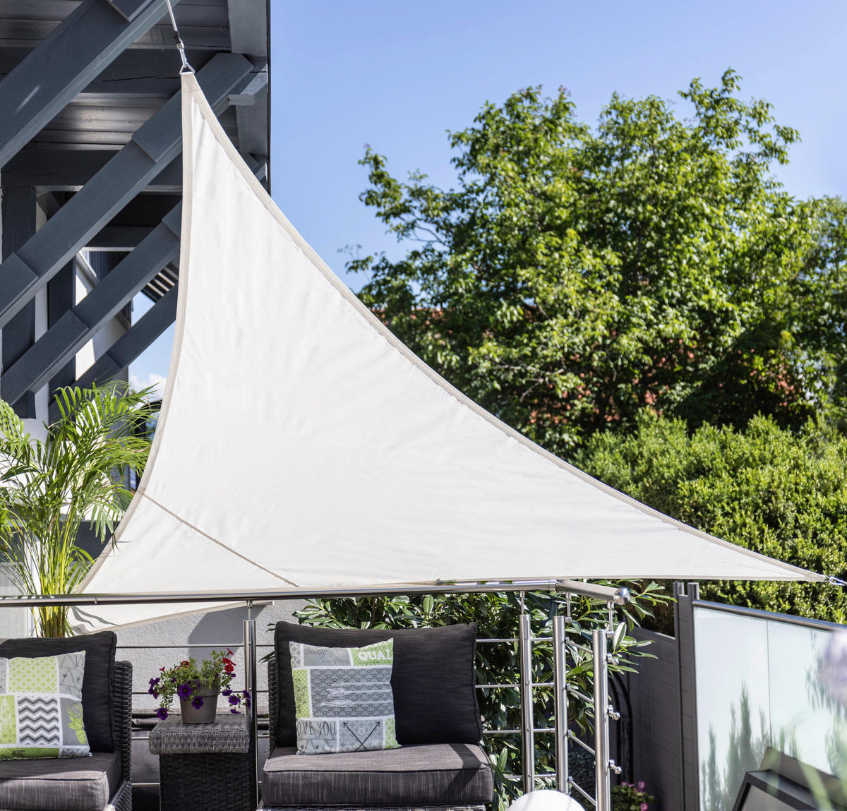 GARTENSONNENSEGEL   - Weiß, Basics, Kunststoff (300/300/300cm) - Windhager