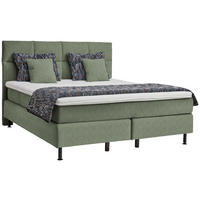 BOXSPRINGBETT 160/200 cm  in Grün  - Schwarz/Grün, Design, Kunststoff/Textil (160/200cm) - Beldomo - Sleep