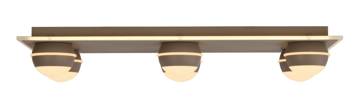LED-DECKENLEUCHTE Biarritz 74/32/12,5 cm  - Sandfarben, Design, Kunststoff/Metall (74/32/12,5cm)