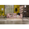 3-SITZER-SOFA Cord Rosa  - Schwarz/Rosa, Design, Kunststoff/Textil (247/75/104cm) - MID.YOU