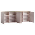 SIDEBOARD  240,1/89/43 cm  - Kaschmir/Eichefarben, Design, Holzwerkstoff/Kunststoff (240,1/89/43cm) - Voleo