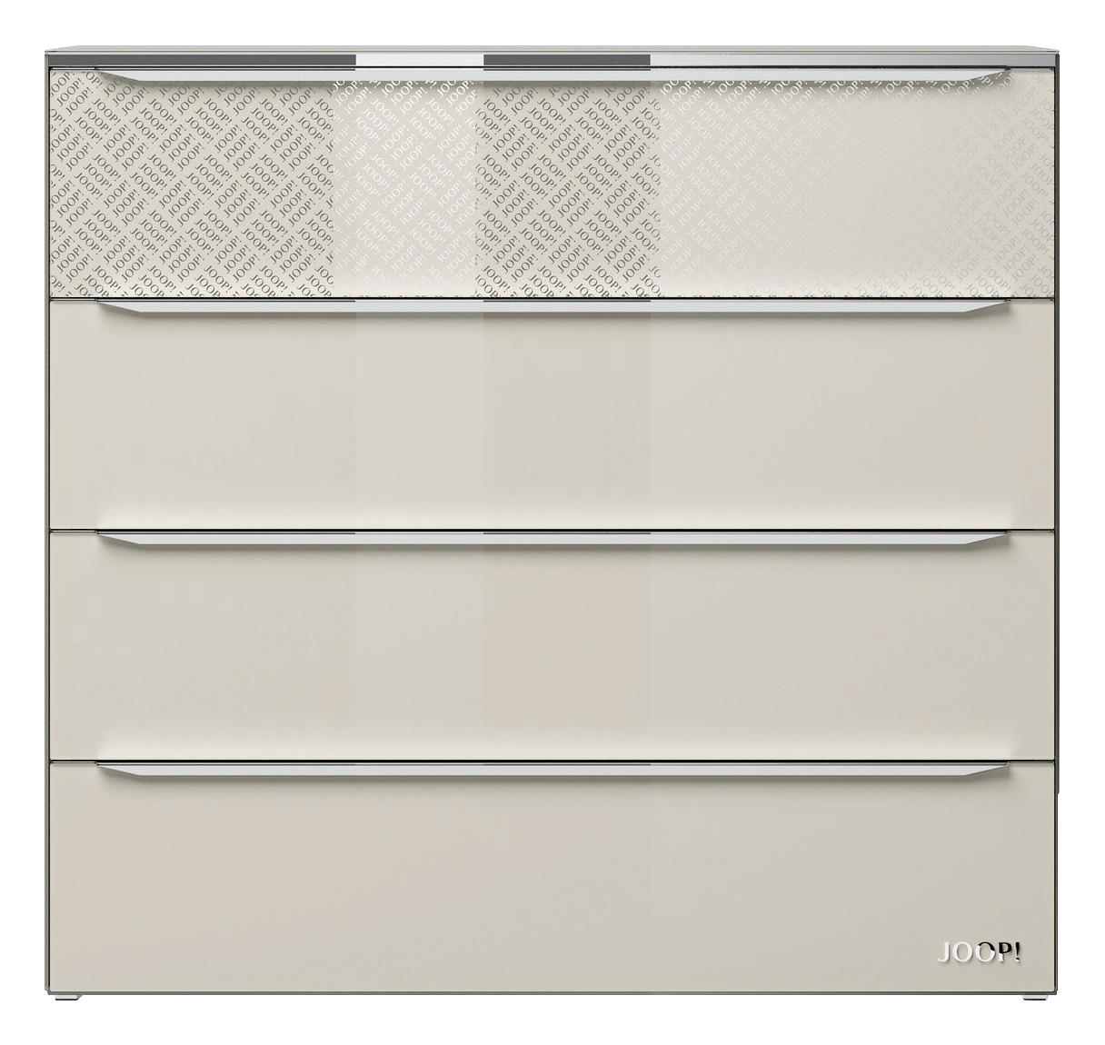 KOMMODE  in 80/77/40 cm  - Sandfarben/Chromfarben, Design, Glas/Holzwerkstoff (80/77/40cm) - Joop!