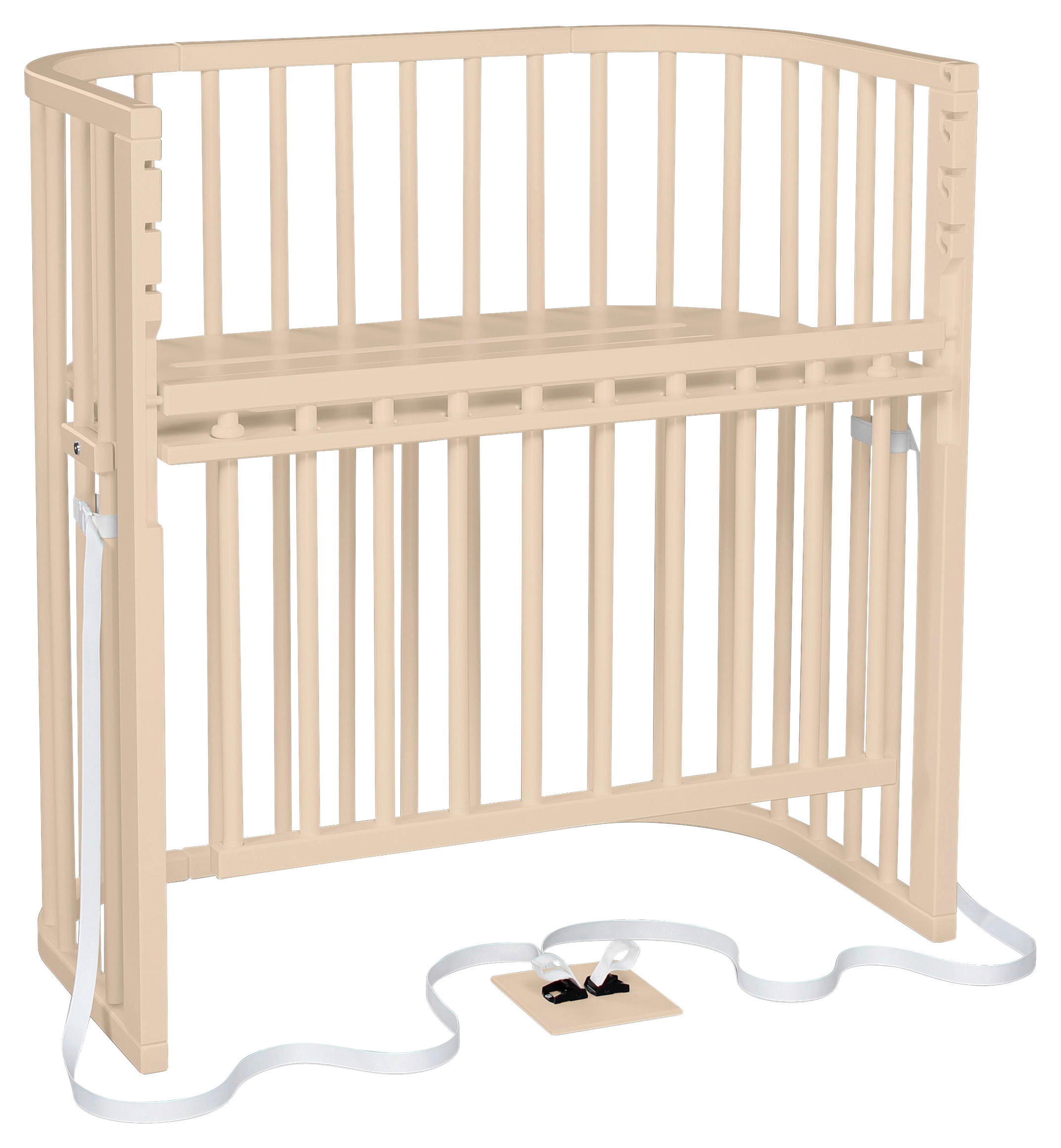 BEISTELLBETT  96/56,50/96,50 cm  - Beige, Basics, Holz (96/56,50/96,50cm) - Babybay