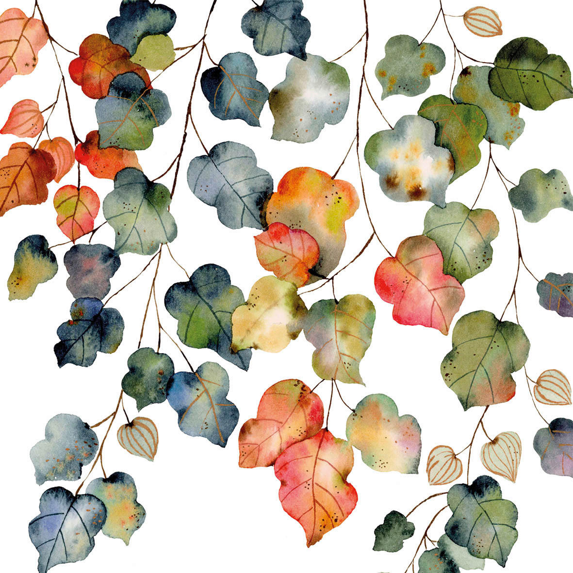 SERVIETTE    - Multicolor, Natur, Papier (17.5/17.5cm) - PPD