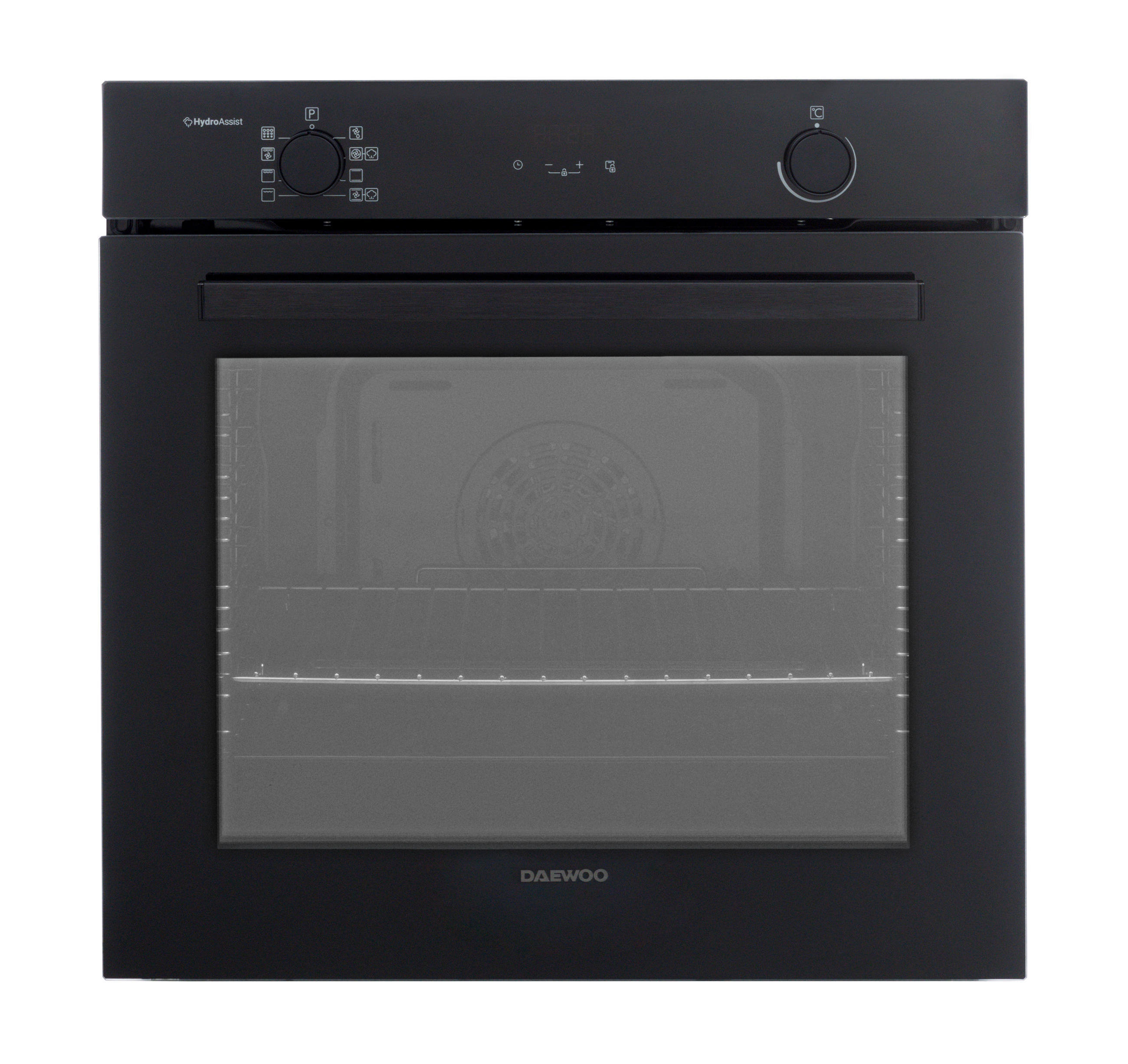 EINBAUBACKOFEN  - Schwarz, Basics, Glas/Metall (59.5/59.5/57.5cm) - Daewoo