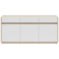 SIDEBOARD Weiss, Eichefarben  173,5/80,8/42 cm  - Weiss/Eichefarben, Konventionell, Holzwerkstoff/Kunststoff (173,5/80,8/42cm) - Hom`in