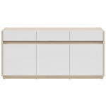 SIDEBOARD Weiß, Eichefarben  173,5/80,8/42 cm  - Eichefarben/Schwarz, KONVENTIONELL, Holzwerkstoff/Kunststoff (173,5/80,8/42cm) - Hom`in