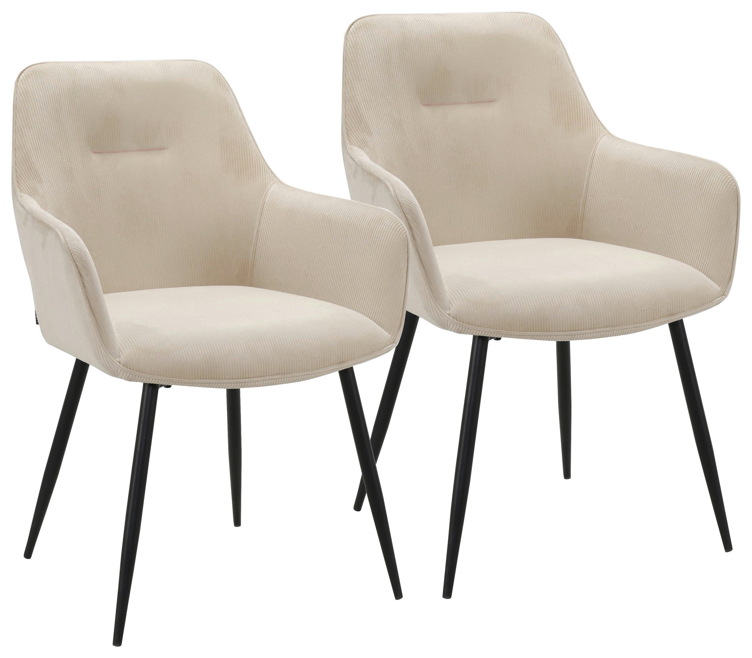 Novel Armlehnstuhl-Set Schwarz, Beige 57x85x60 cm