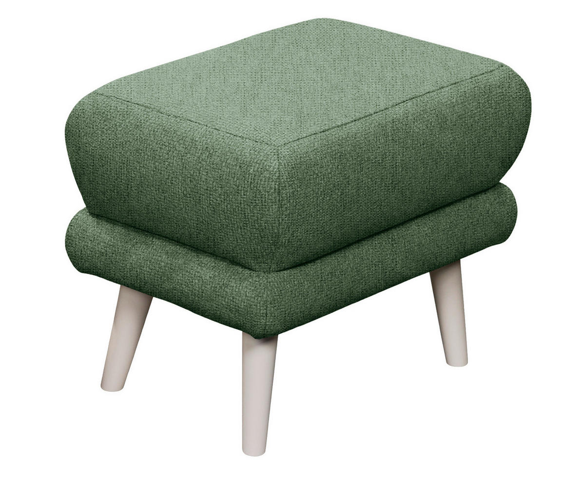 HOCKER MINA Mikrovelours Dunkelgrün  - Kaschmir/Dunkelgrün, MODERN, Holz/Textil (63/43/42cm) - MID.YOU