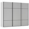 SCHWEBETÜRENSCHRANK in Grau  - Schwarz/Grau, Konventionell, Holzwerkstoff/Metall (242/223/68cm) - Novel