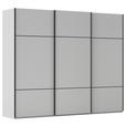 SCHWEBETÜRENSCHRANK 242/223/68 cm 3-türig Grau  - Schwarz/Grau, KONVENTIONELL, Holzwerkstoff/Metall (242/223/68cm) - Novel