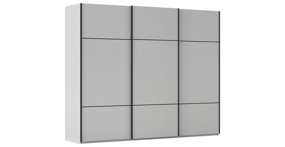 SCHWEBETÜRENSCHRANK 242/223/68 cm 3-türig Grau - Schwarz/Grau, KONVENTIONELL, Holzwerkstoff/Metall (242/223/68cm) - Novel