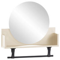 STENSKI REGAL 59,8/59/13,5 cm bež  - bež, Design, leseni material (59,8/59/13,5cm) - MID.YOU