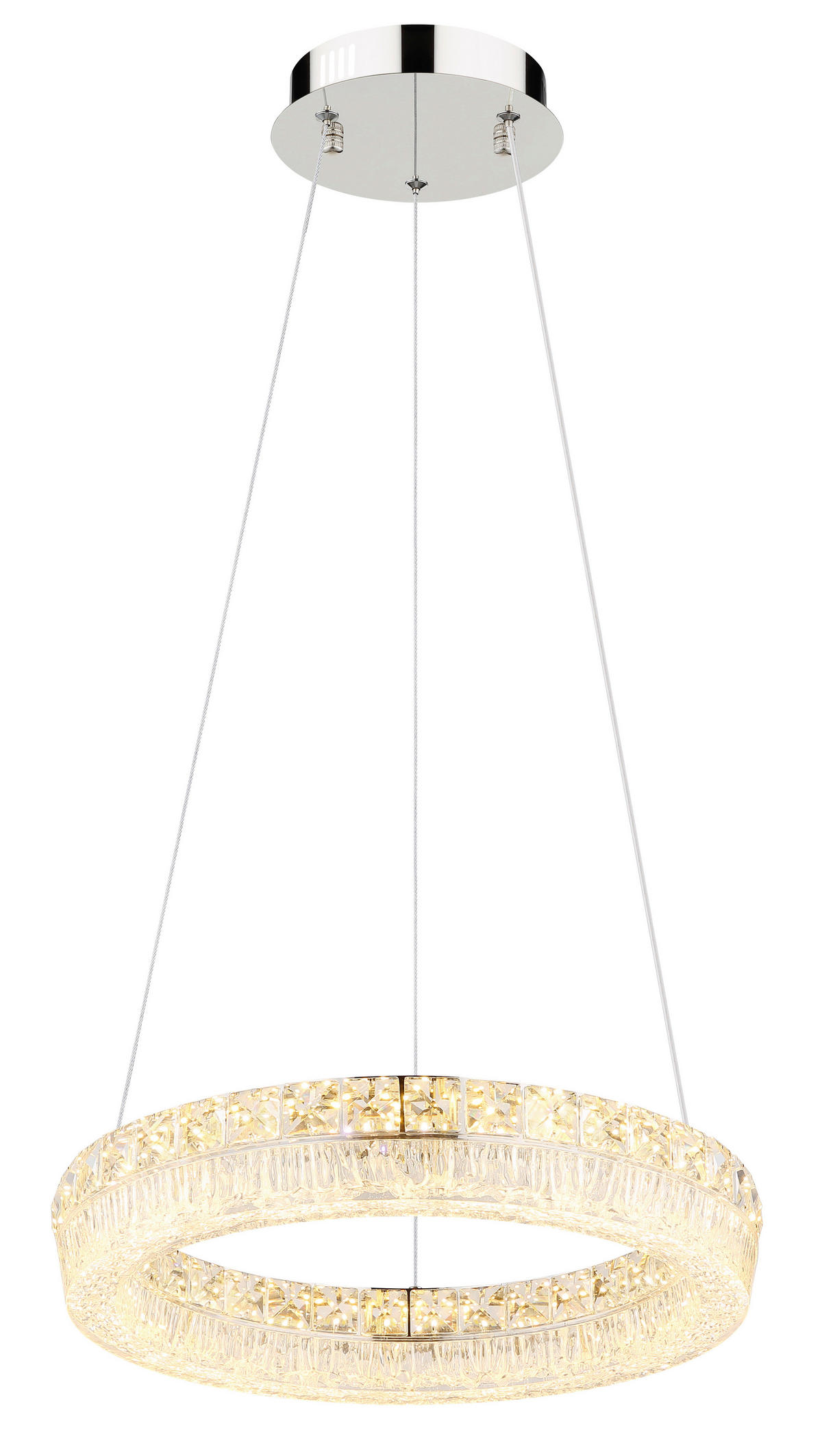 LED-HÄNGELEUCHTE 40/120 cm  - Klar/Chromfarben, KONVENTIONELL, Glas/Kunststoff (40/120cm) - Globo