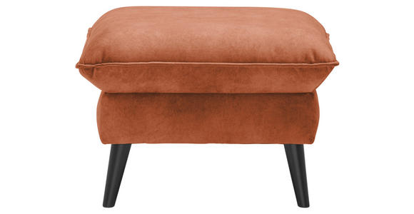 HOCKER in Textil Rostfarben - Rostfarben/Schwarz, Design, Holz/Textil (63/44/63cm) - Carryhome