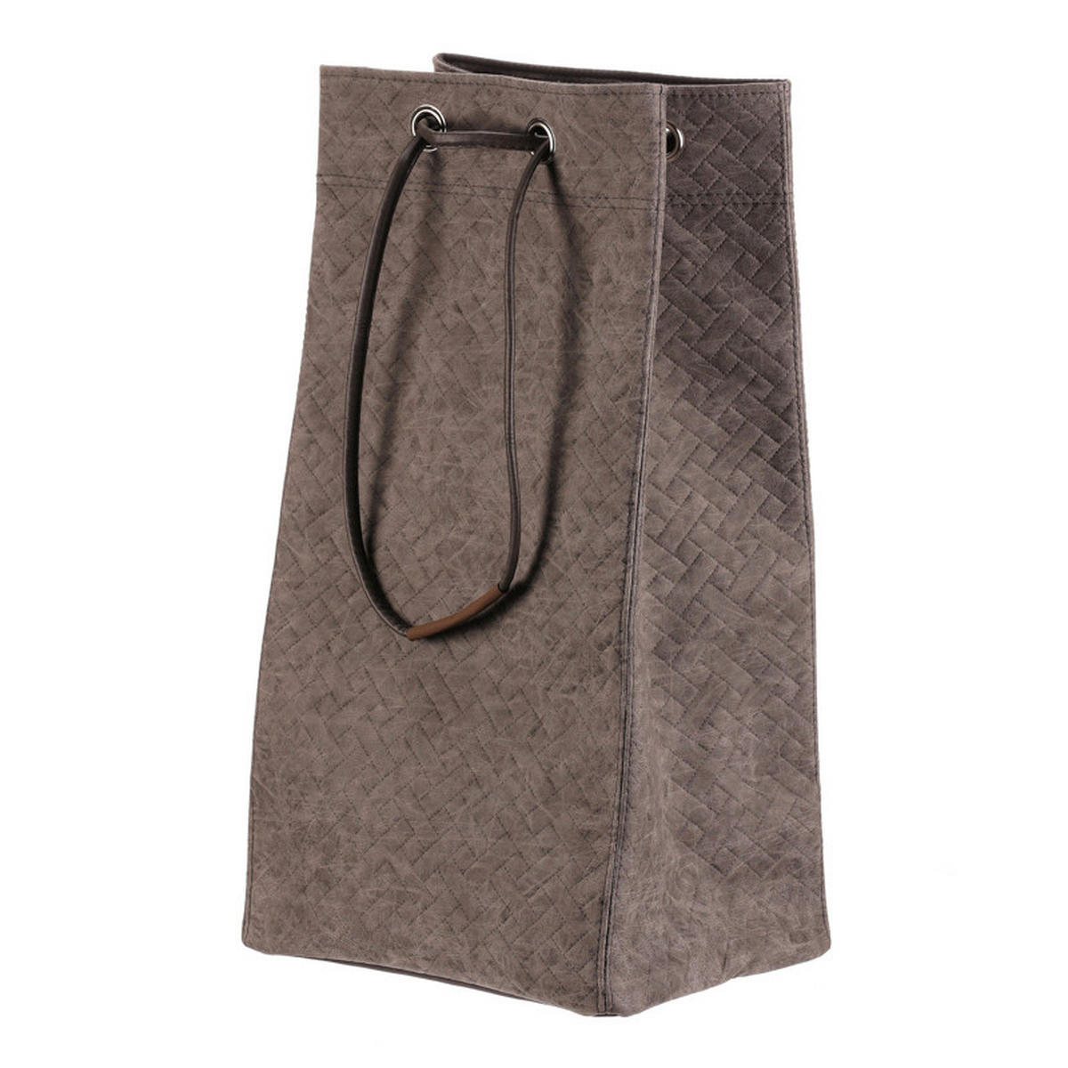 KÔŠ NA BIELIZEŇ, sivá - sivá, Basics, textil (35/27/69cm)