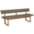 SITZBANK Echtleder Wildeiche mehrschichtige Massivholzplatte (Tischlerplatte) Eichefarben, Grau - Eichefarben/Grau, Design, Leder/Holz (208/86,5/65,5cm) - VOGLAUER