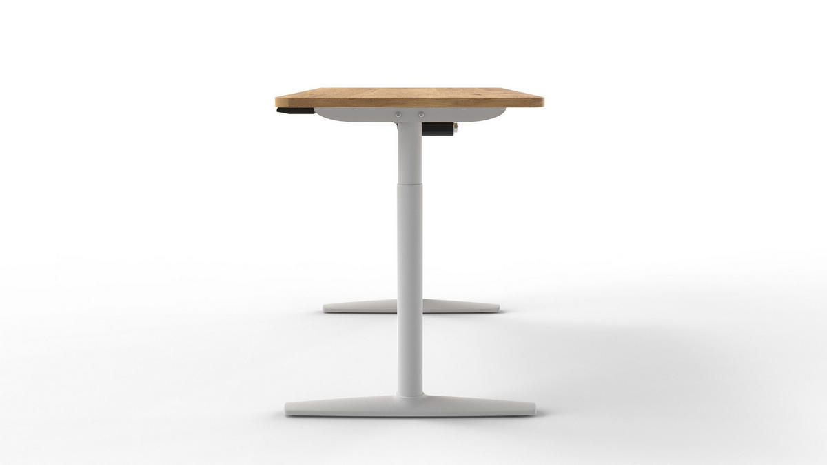 ÍRÓASZTAL  - tölgyfa színű/fehér, Konventionell, műanyag/faalapú anyag (140/70/71-116cm) - Xora