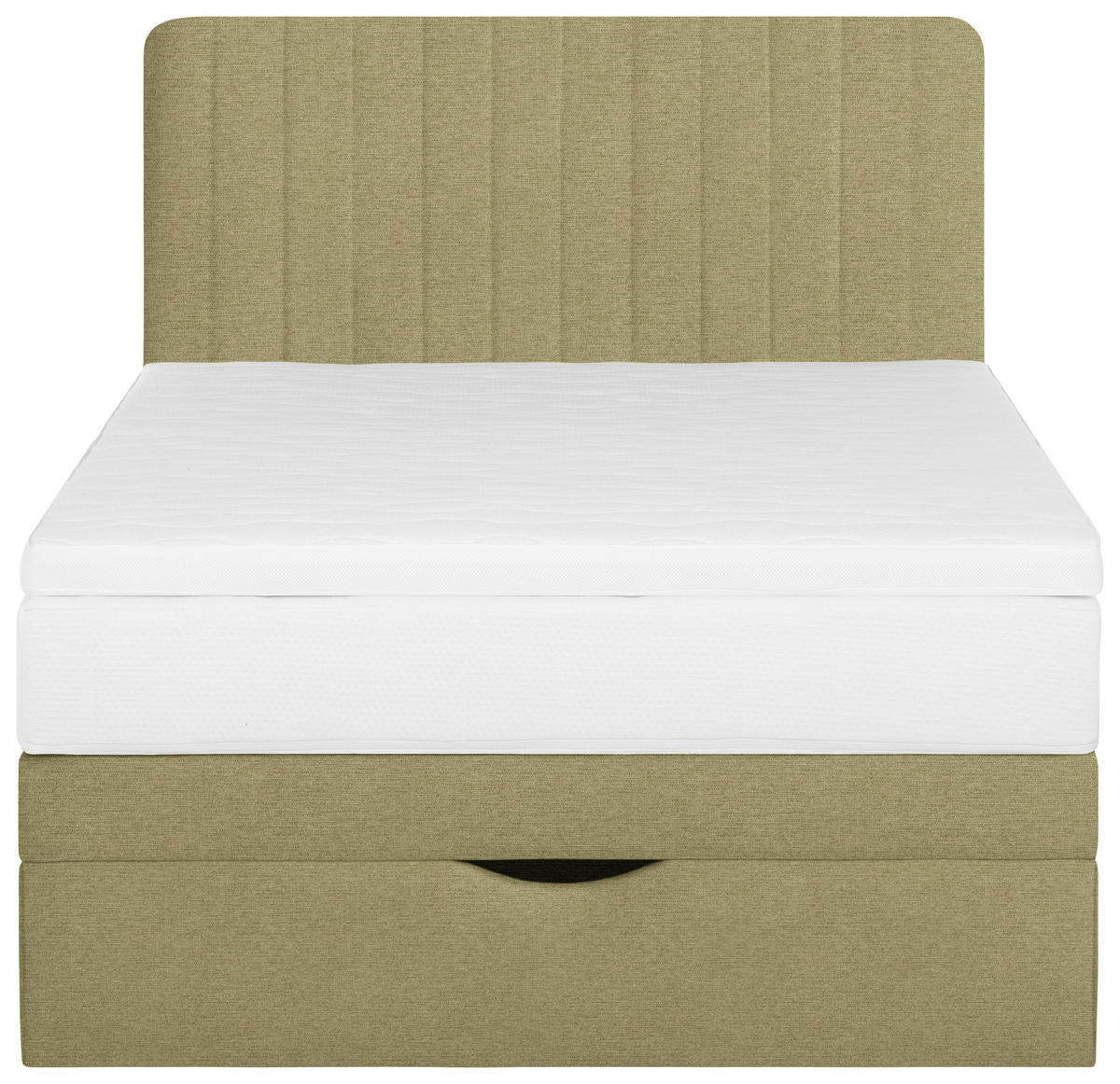BOXSPRINGBETT 140/200 cm  in Olivgrün  - Schwarz/Olivgrün, KONVENTIONELL, Holzwerkstoff/Kunststoff (140/200cm) - Welnova