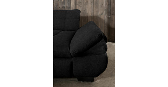 ECKSOFA in Mikrofaser Anthrazit 198/290 cm - Anthrazit/Schwarz, Design, Textil/Metall (198/290cm) - Xora