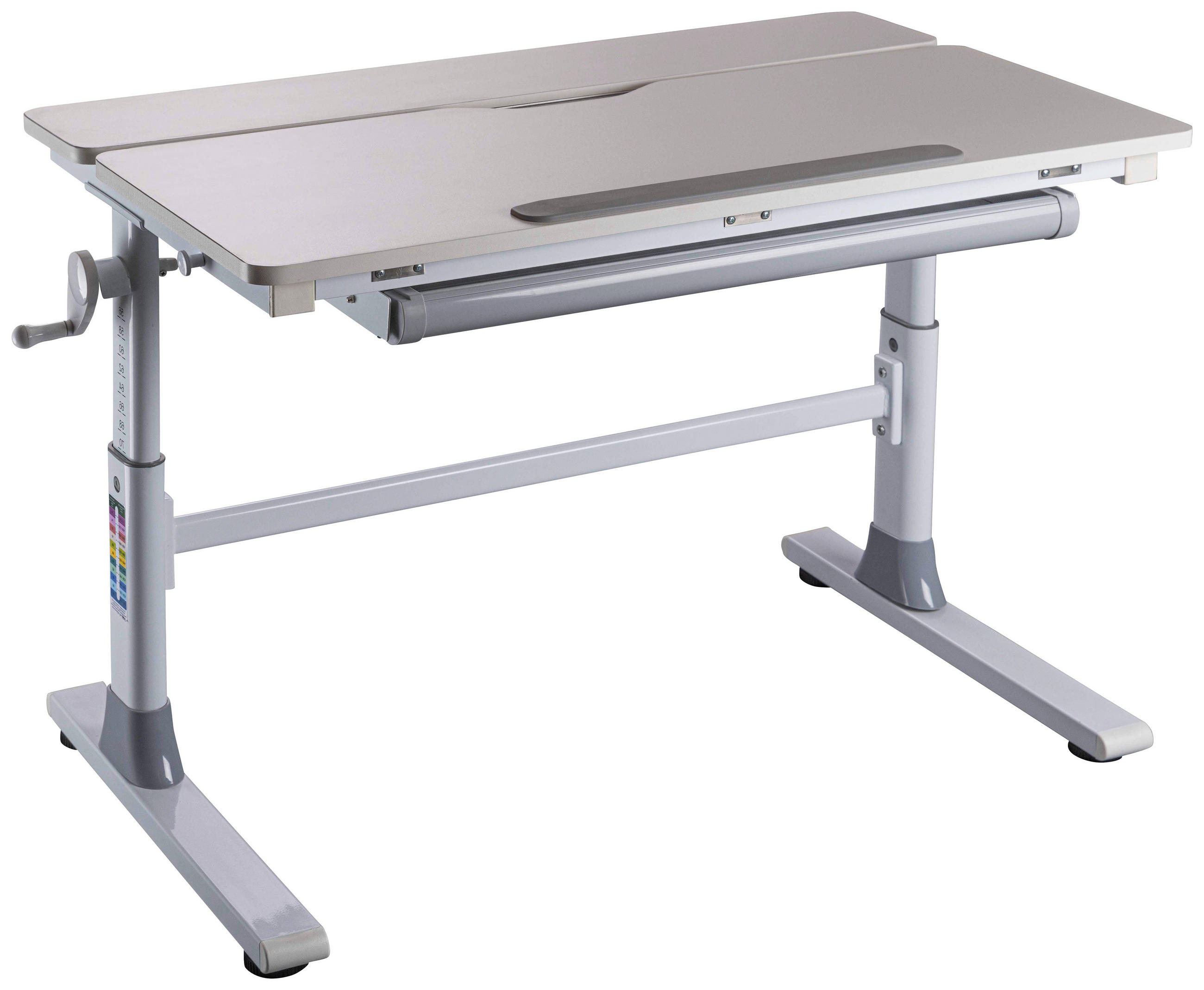 JUGENDSCHREIBTISCH 100/76/60 cm Weiß höhenverstellbar, Stauraum, justierbare Füße  - Weiß, MODERN, Holzwerkstoff/Metall (100/76/60cm) - MID.YOU