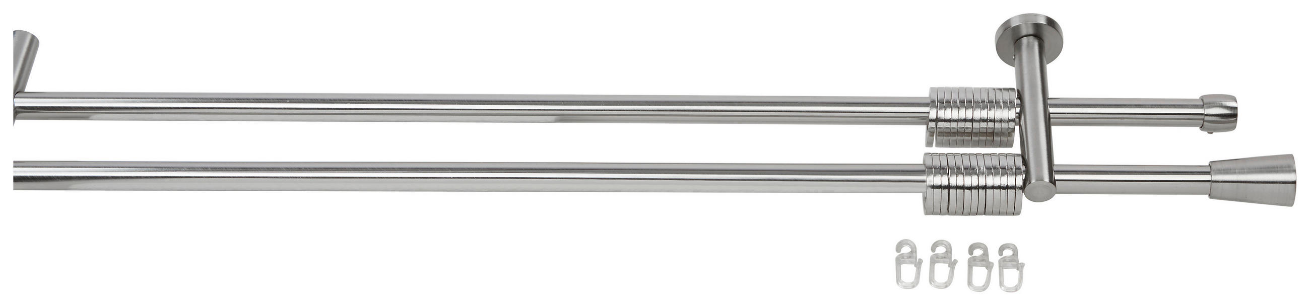 Rundstangengarnitur Brenda Edelstahlfarben L: 200 cm