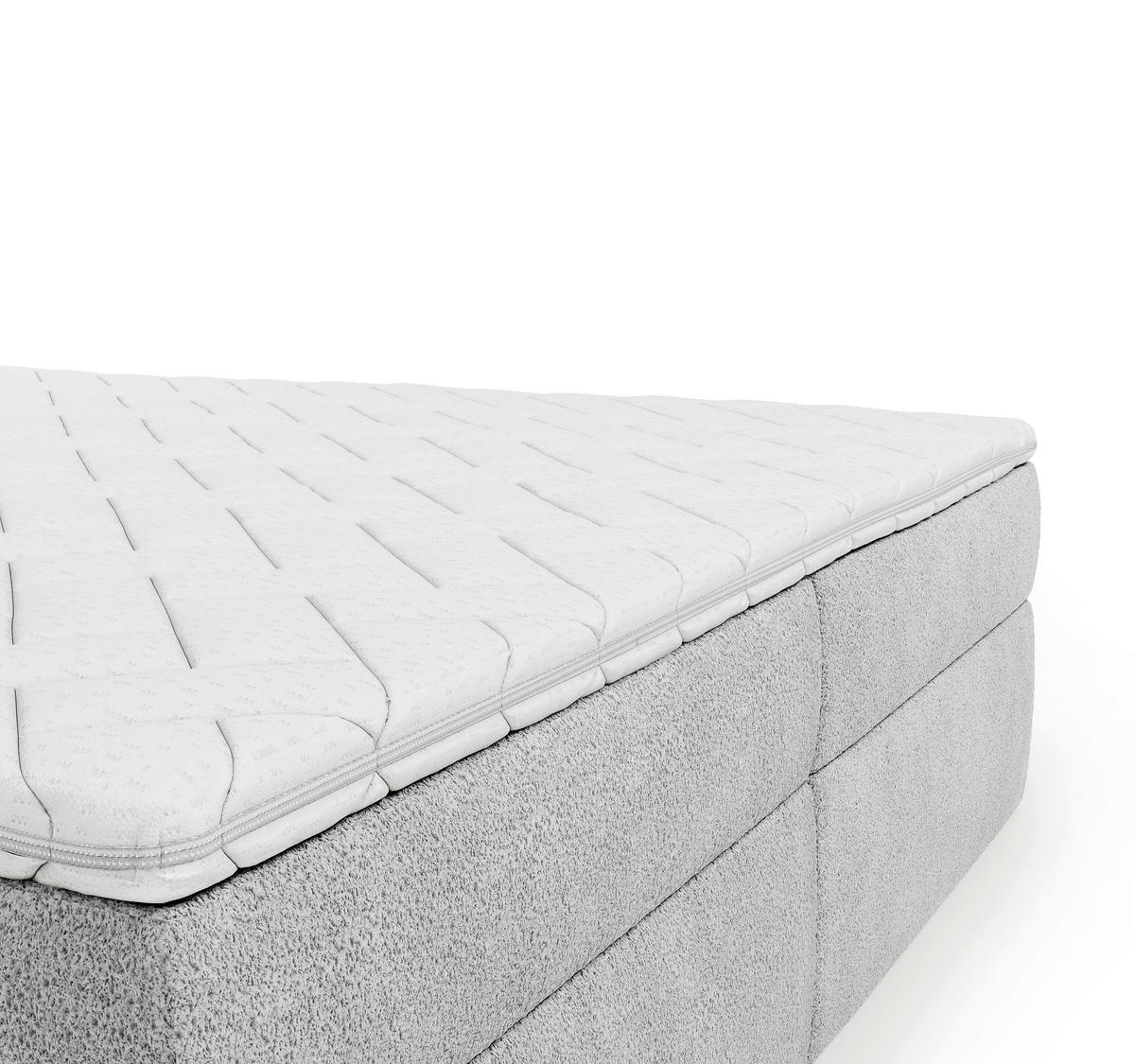 BOXBETT 160/200 cm  in Hellgrau  - Hellgrau/Schwarz, Design, Holz/Holzwerkstoff (160/200cm) - Chameo