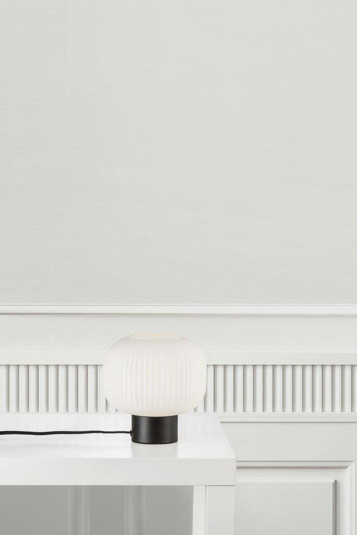 TISCHLEUCHTE MILFORD 20/20 cm   - Schwarz/Weiß, Design, Glas/Metall (20/20cm) - Nordlux