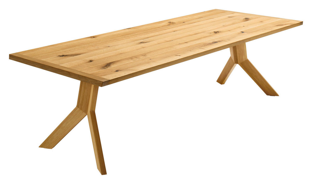 ESSTISCH in Holz 140/100/75 cm  - Wildeiche, Design, Holz (140/100/75cm) - TEAM 7