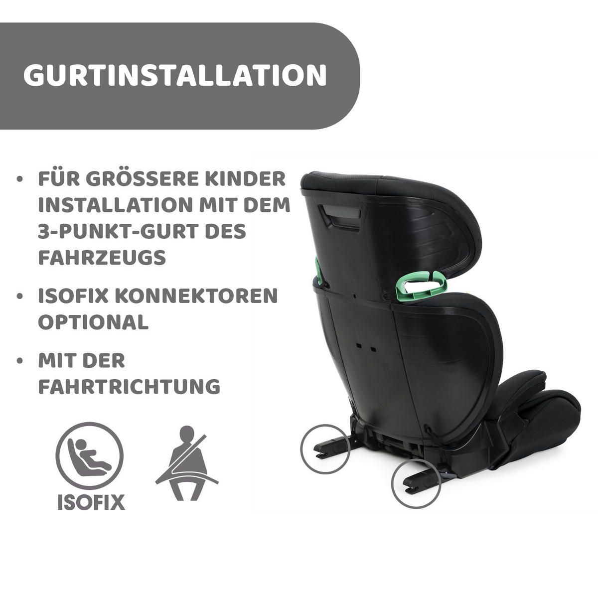 KINDERAUTOSITZ   - Schwarz, Basics (44/64/88/40cm) - Chicco