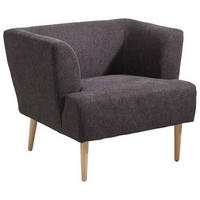 SESSEL Flachgewebe Dunkelgrau    - Dunkelgrau/Buchefarben, Design, Holz/Textil (85/71/80cm) - Hom`in