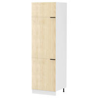 GESCHIRRSCHRANK 60/207/57 cm  Weiss, Honigeiche  - Honigeiche/Weiss, Trend, Holzwerkstoff/Kunststoff (60/207/57cm) - MID.YOU