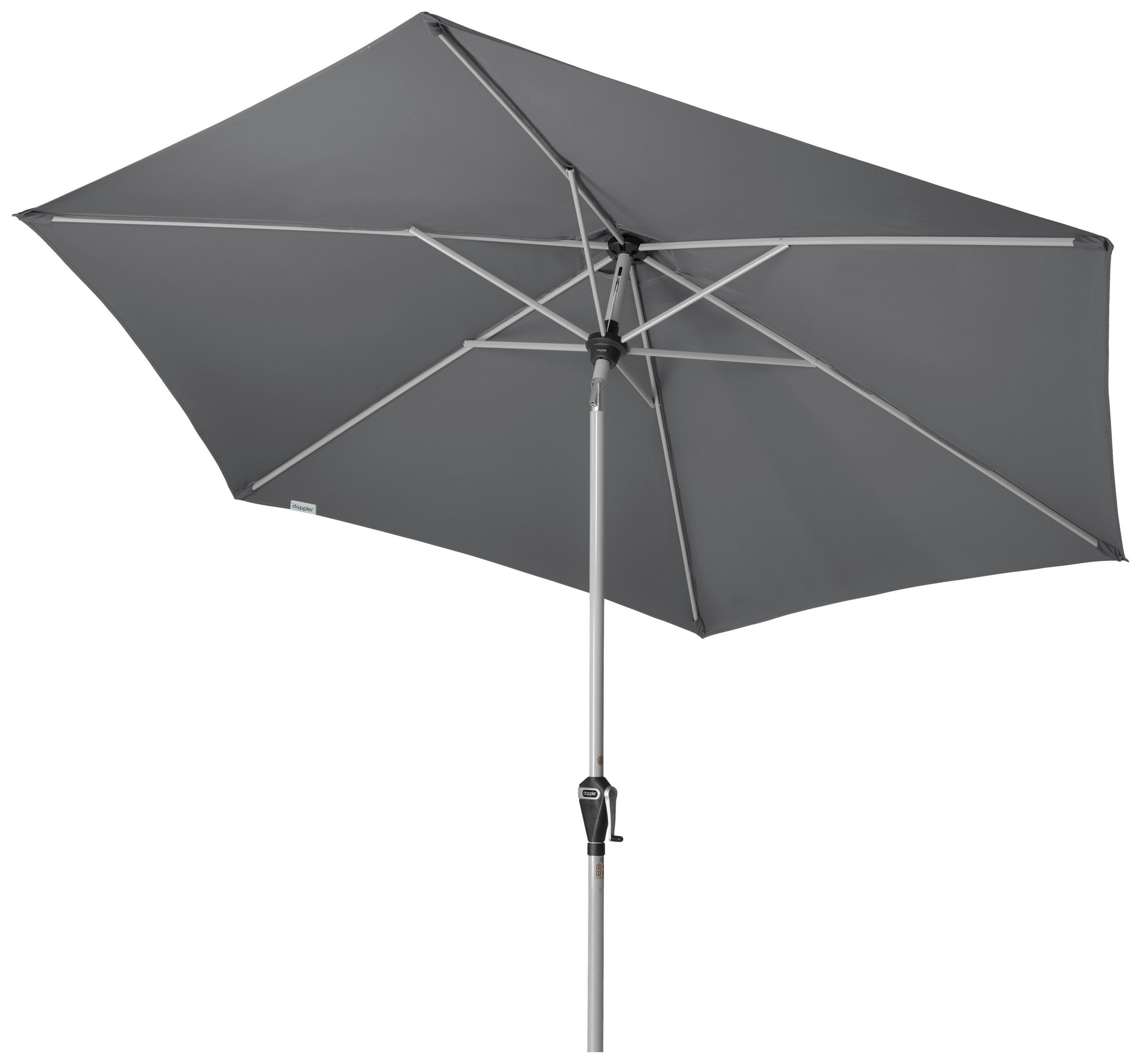 SONNENSCHIRM 280 cm Anthrazit  - Anthrazit/Silberfarben, Design, Textil/Metall (280/280cm) - Doppler