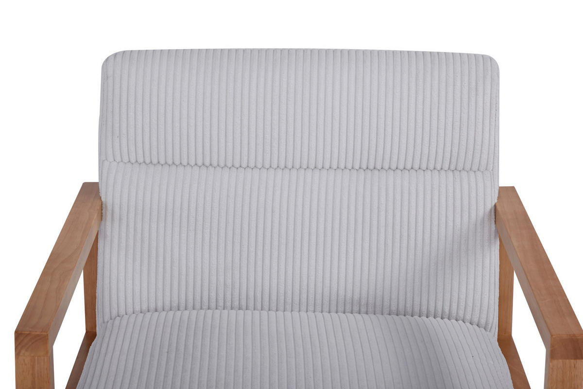 SESSEL in Cord Beige  - Beige/Naturfarben, Design, Holz/Textil (65/76/65cm) - Ti'me