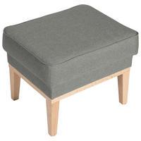 HOCKER in Textil Hellgrau  - Hellgrau/Naturfarben, Konventionell, Holz/Textil (50/41/41cm) - Max Winzer