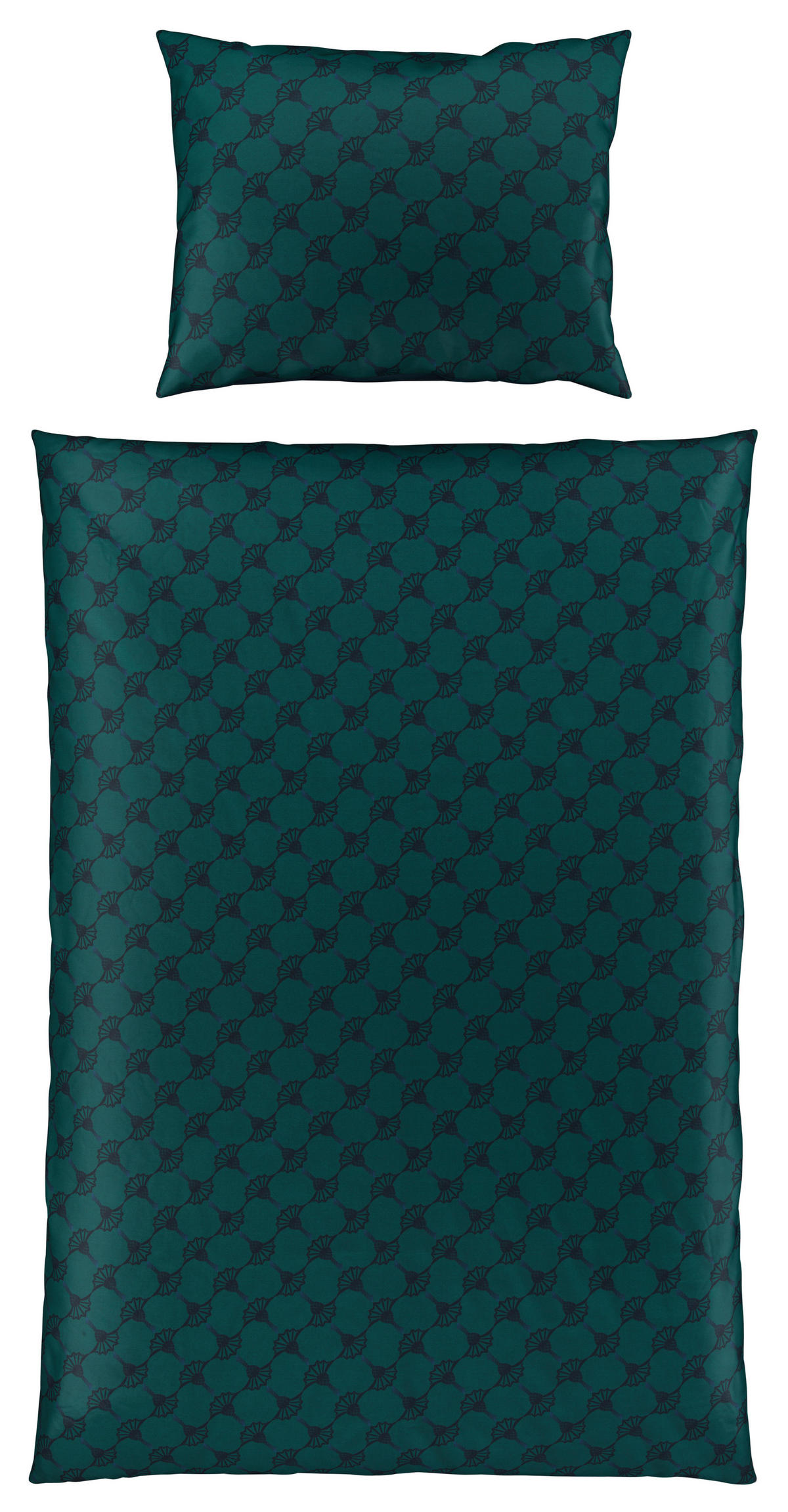 OBOUSTRANNÉ POVLEČENÍ, makosatén, tmavě modrá, tmavě zelená, 140/200 cm - tmavě zelená/tmavě modrá, Design, textil/přírodní materiály (140/200cm) - Joop!