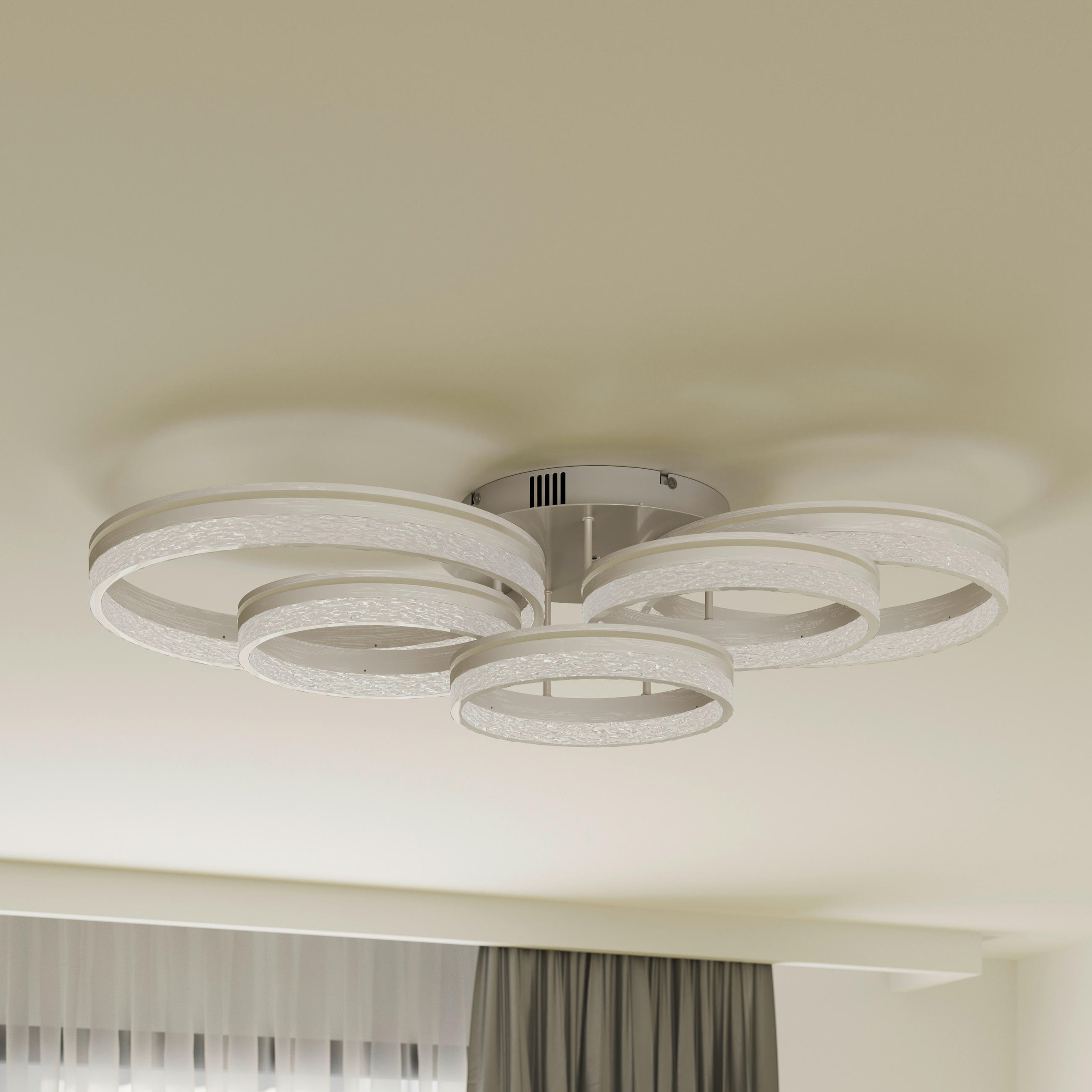 STROPNÉ LED SVIETIDLO, 100/56/22 cm - cappuccino, Design, kov/plast (100/56/22cm) - Novel